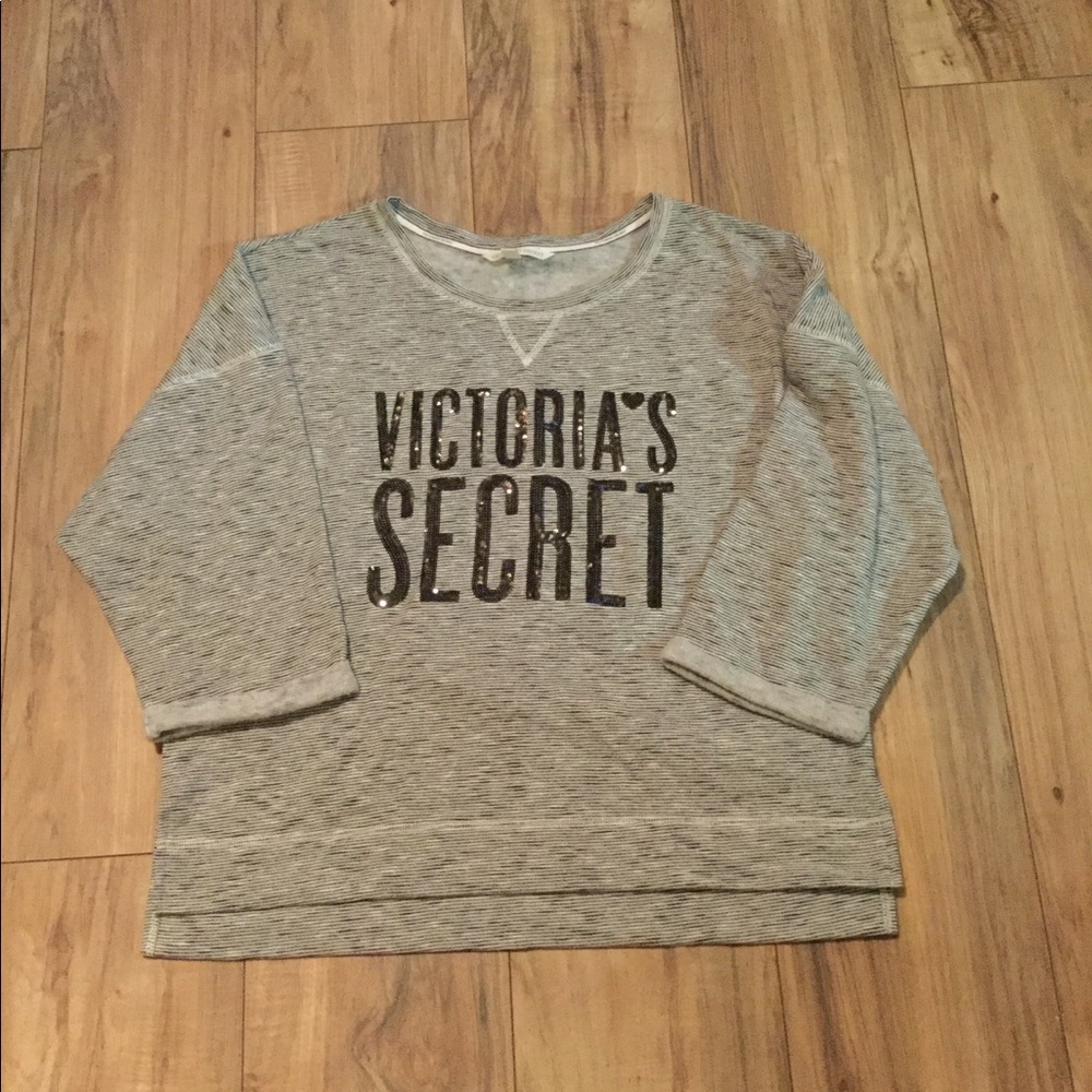 Vs striped sequins sweatshirt
